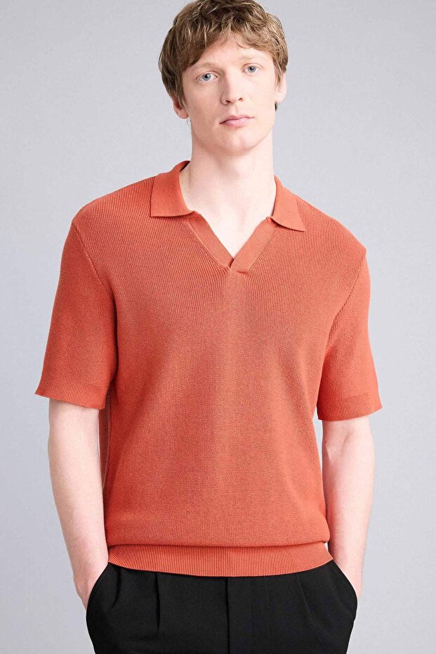 100% Cotton Standard Fit Knitwear Polo T-Shirt G3243Ax26Sp