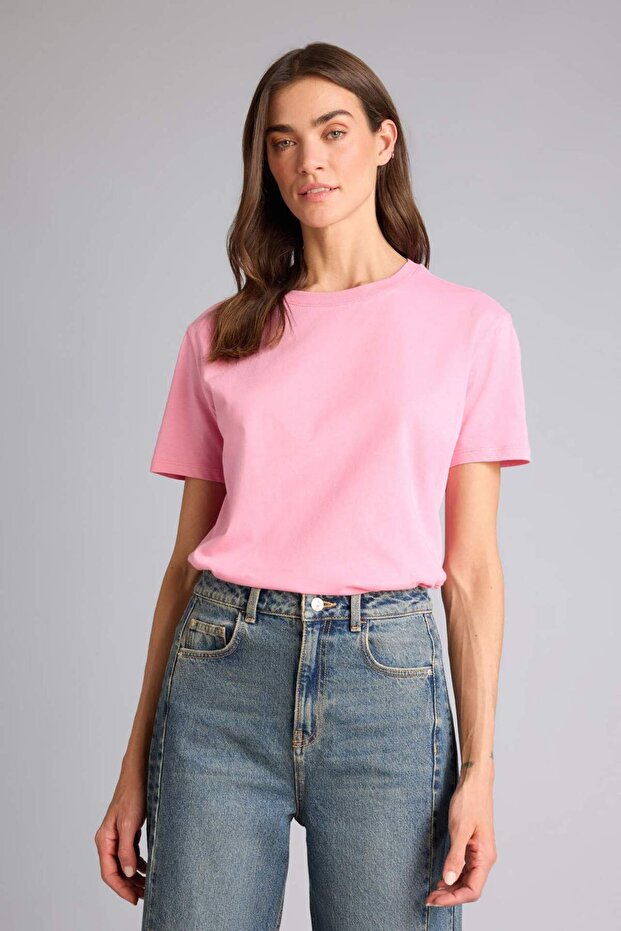 Regular Fıt Basıc Penye Tişört W9584AZ26SP - 3