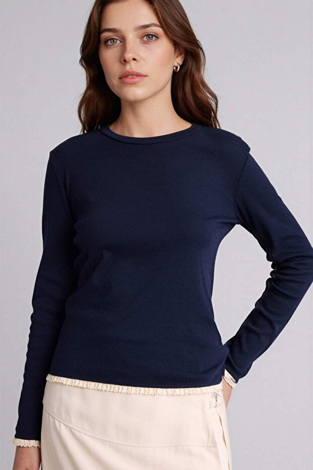 100% Cotton Slim Fit Long Sleeve Tunic H0944Ax26Sp