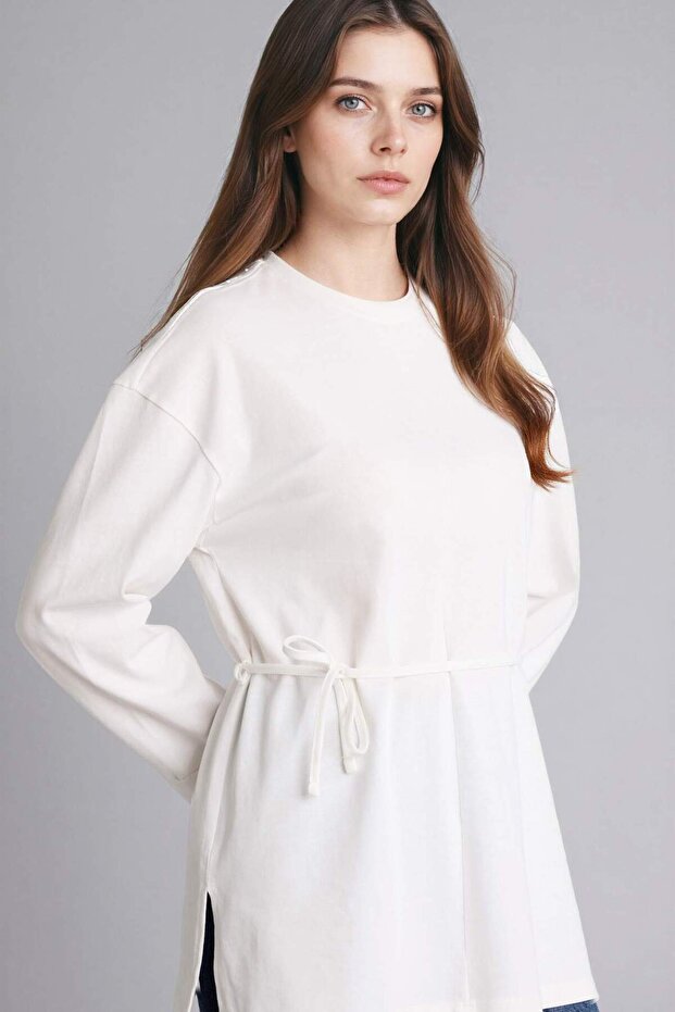 100% Cotton Loose Fit Long Sleeve Tunic G8815Ax26Sp