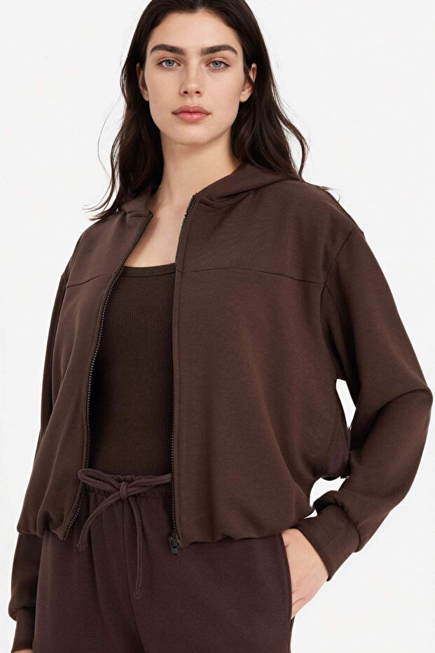 Standard Fit Hooded Modal Cardigan G8439Ax25Wn