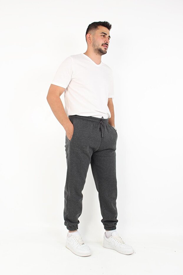 8015 بنطال رياضي بثلاثة خطوط وحزام مطاطي عند الأرجل - 2