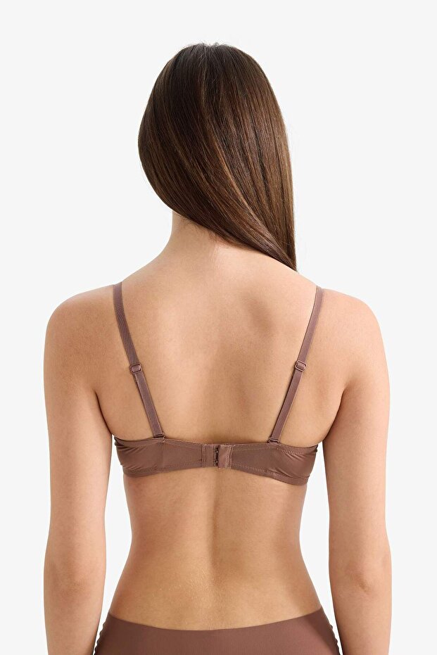 Micro Covered Half Padded Underwire Strapless Bra T8481Az26Sp - 5