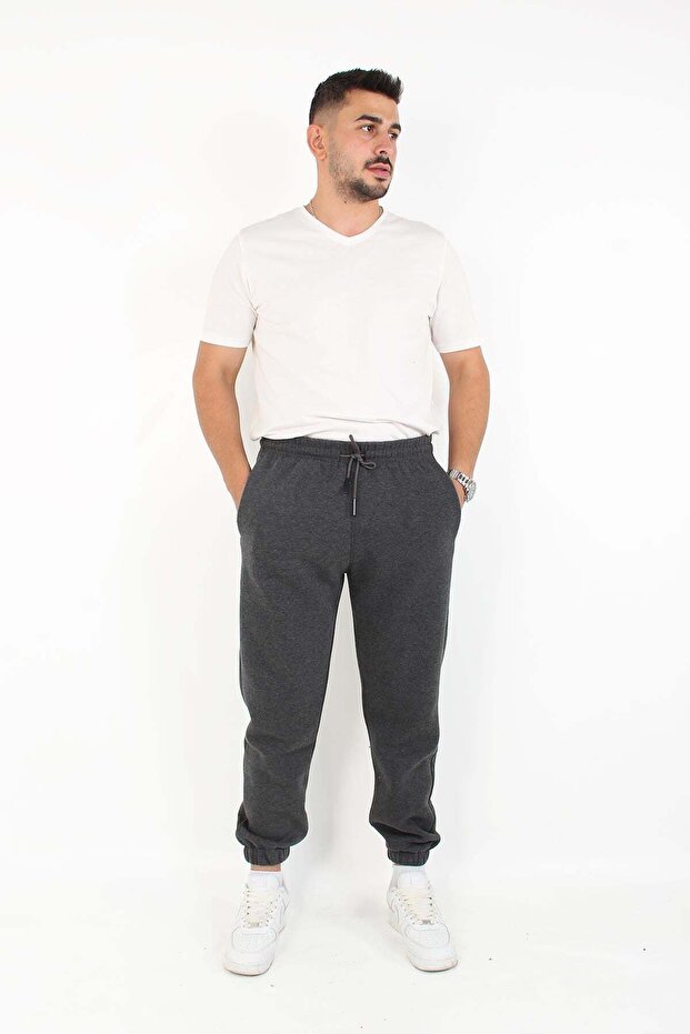 8015 بنطال رياضي بثلاثة خطوط وحزام مطاطي عند الأرجل - 1