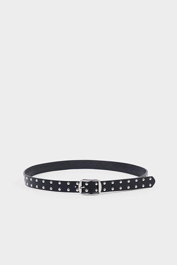 Women's Oval Buckle Faux Leather Casual Belt G7335Axns