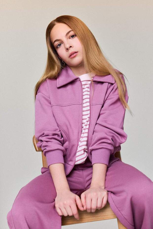Zippered Cardigan for Girls G6822A826Sp