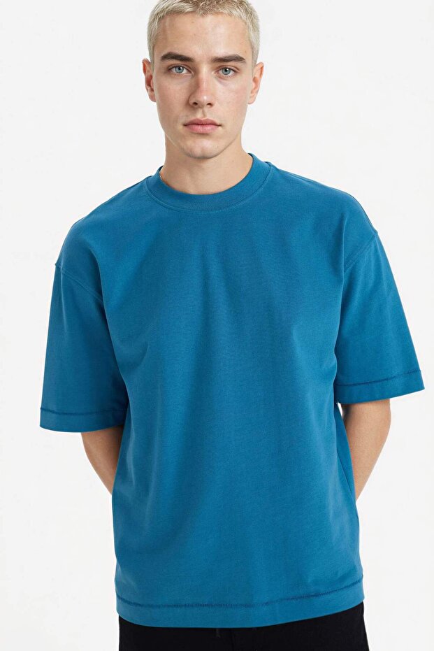 100% Cotton Boxy Fit T-Shirt F8666Ax26Sp