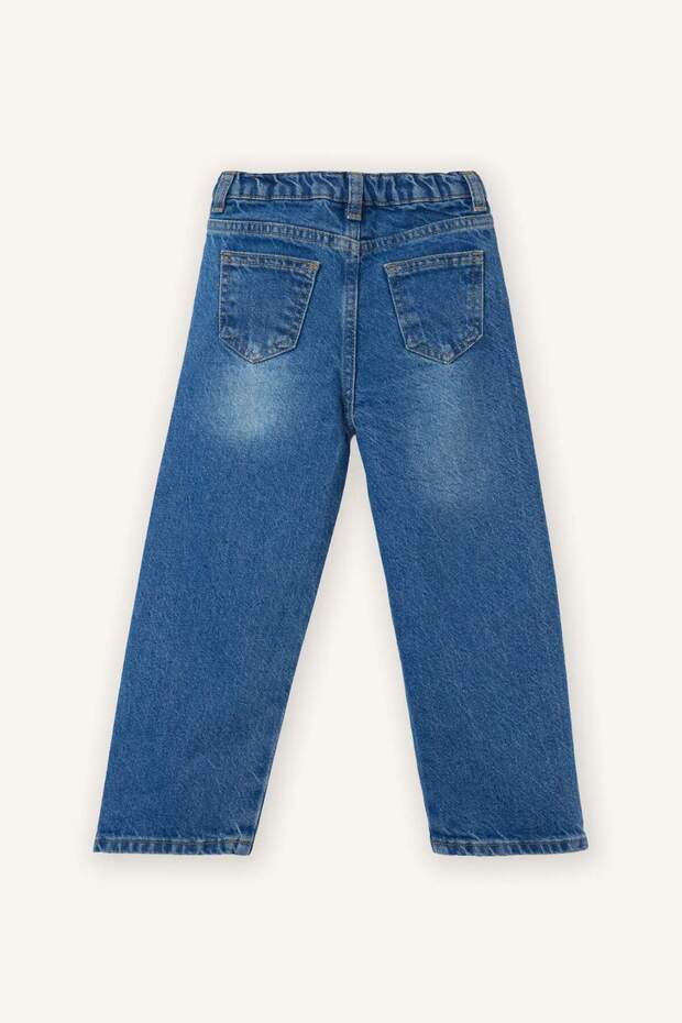 Pantaloni din denim tip culotte cu dungi pentru fetiță G8158A526SP - 3
