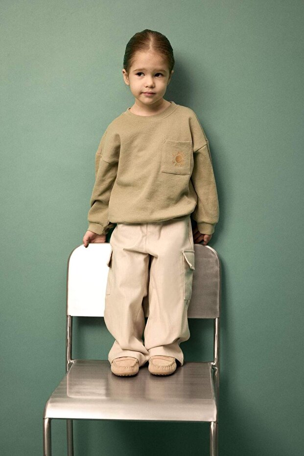 100% Cotton Loose Fit Pants for Baby Boy G6379A526Sp