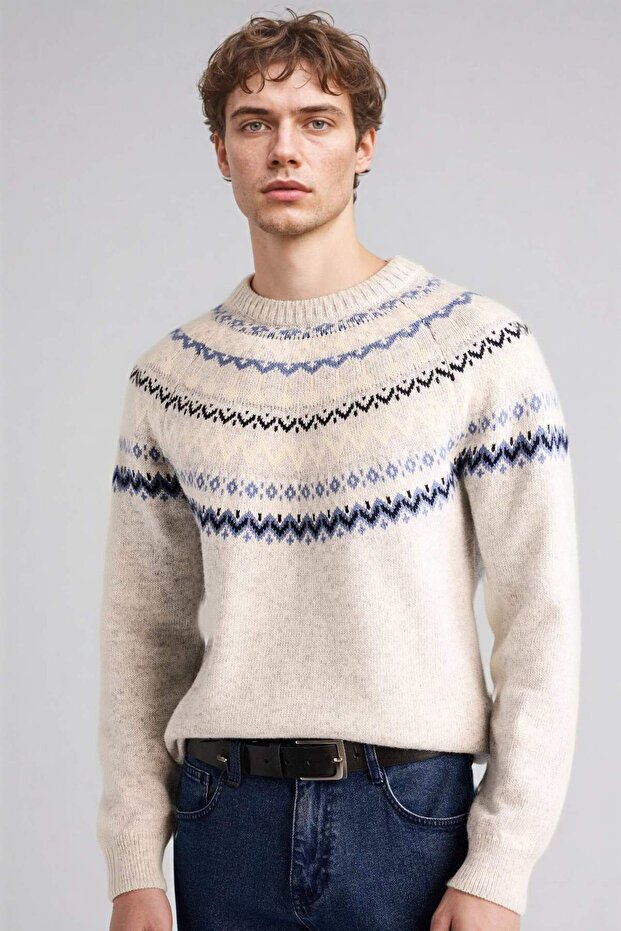 Standard Fit Crew Neck Knitwear Sweater G6184Ax25Cw