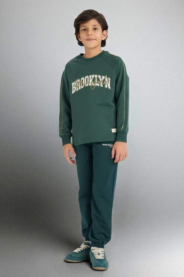100% Cotton Printed Sweatpants with Elastic Waist for Boys G6372A826Sp