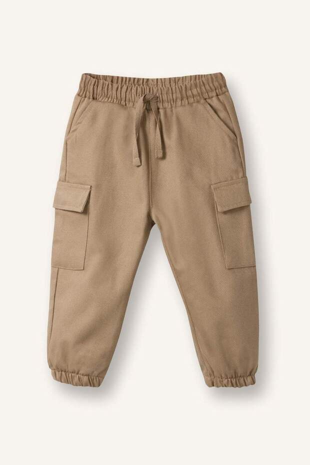 100% Cotton Cargo Fit Jogger Gabardine Trousers for Baby Boy G6429A526Sp