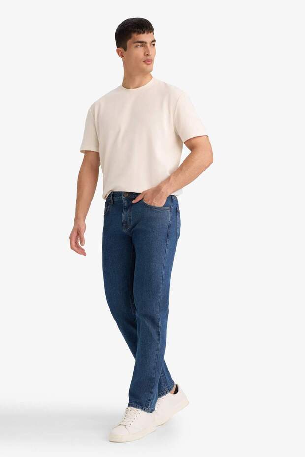 Sergio Regular Fit Normal Kalıp Normal Bel Boru Paça Jean Pantolon D9829AX25SP - 2