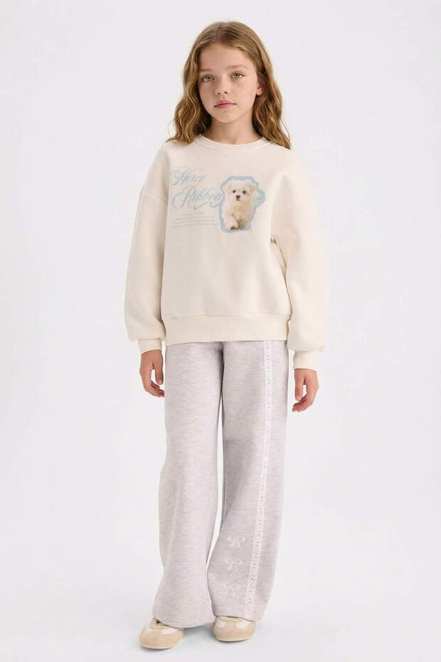 Girl's 2-Piece Set Printed Sweatshirt Sweatpants G5571A825Wn
