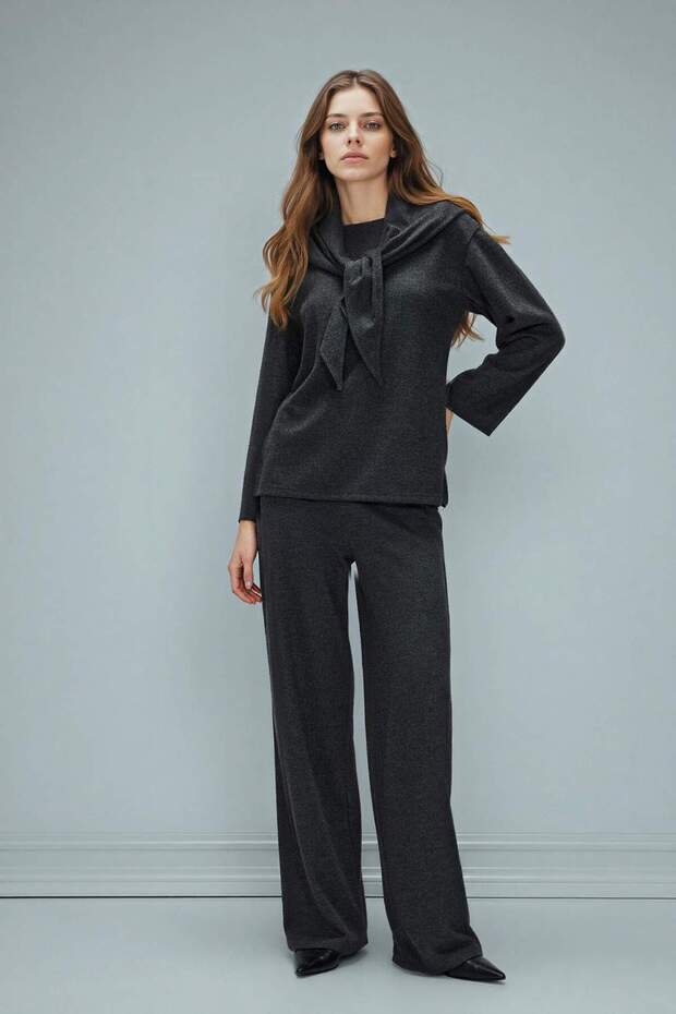 Wide Leg Thessaloniki Fabric Trousers G8577Ax26Sp