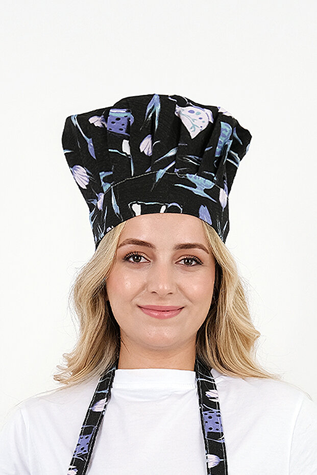 Adjustable Chef's Beret Adjustable Chef's Hat Chef Hat Patterned Chef Hat - 4