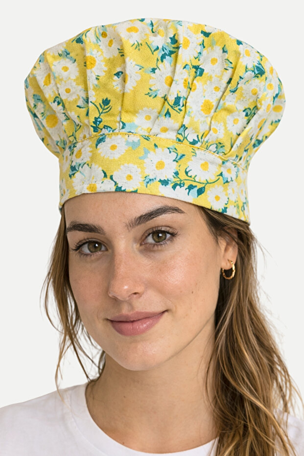 Adjustable Chef's Beret Adjustable Chef's Hat Chef Hat Patterned Chef Hat - 3