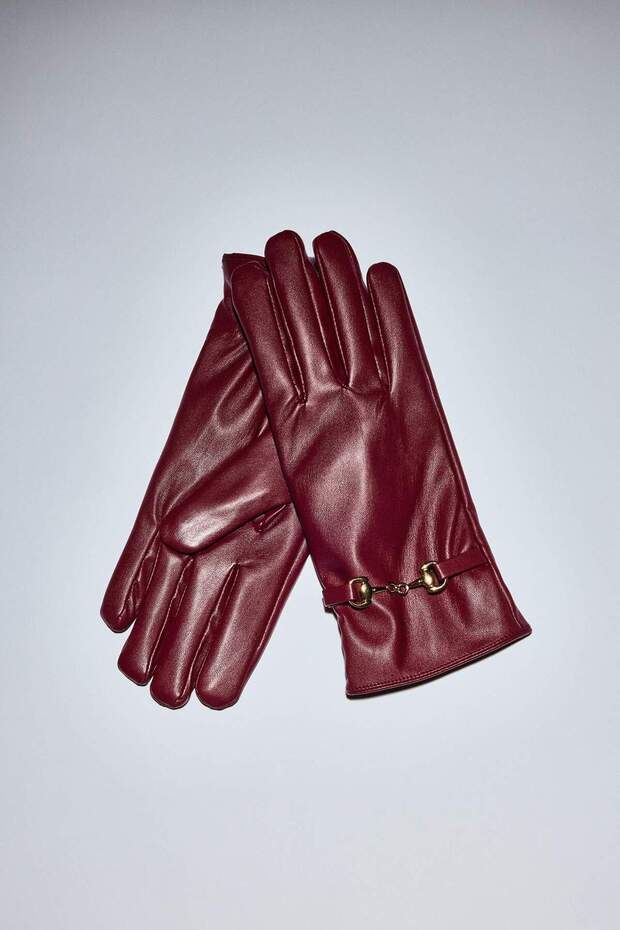 Women's Faux Leather Gloves F3194Ax25Wn