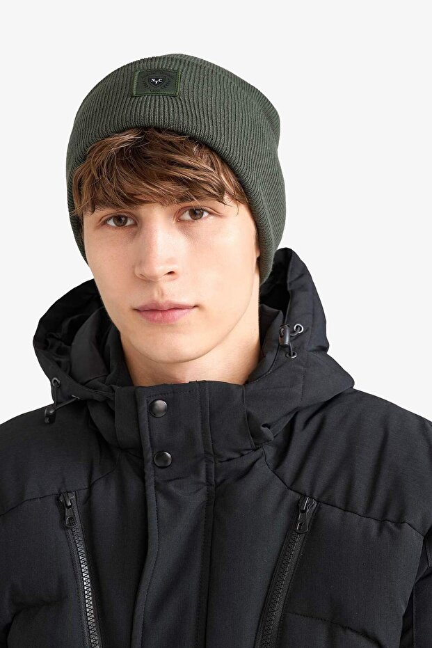 Men's Woven Label Knitwear Beanie F4130Ax25Wn