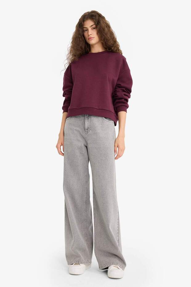 Kalın Basıc Sweatshirt D6645AX25WN - 2