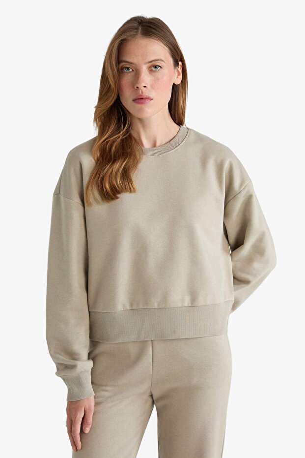 Boxy Fit Basıc Sweatshirt B8568AX25AU - 3