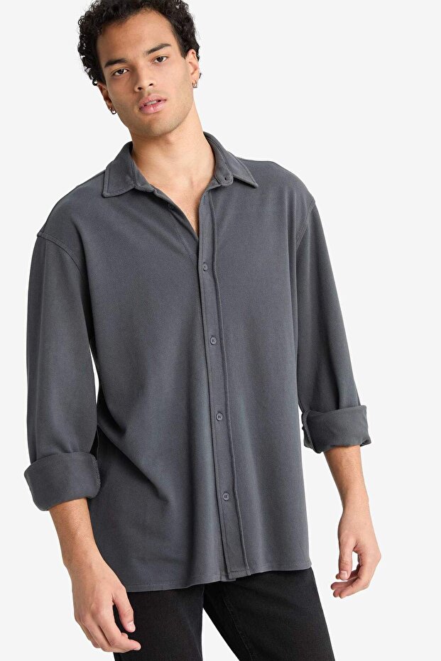 100% Cotton Regular Fit Long Sleeve Shirt F6134Ax25Au