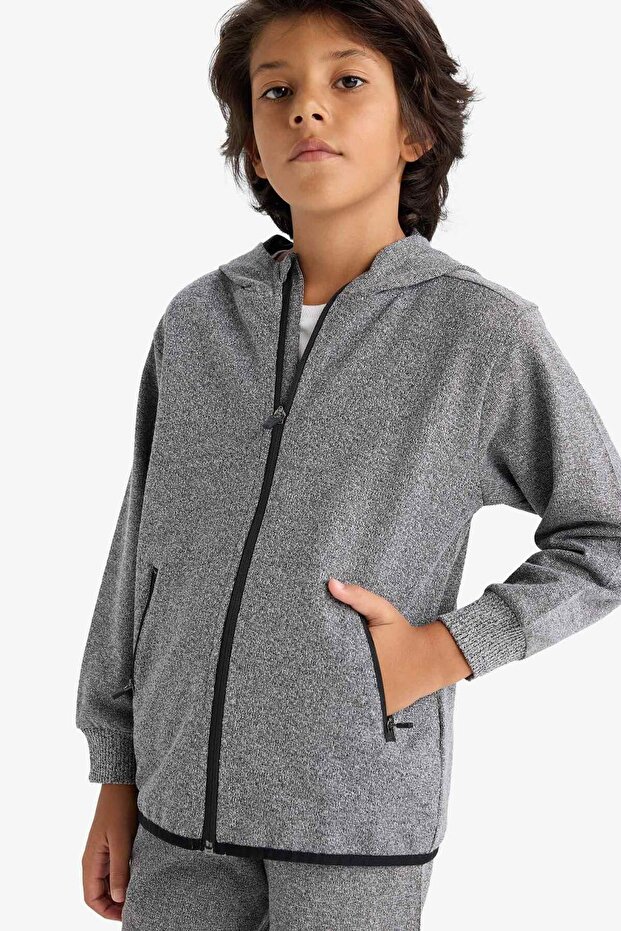 Hooded Zipper Sweatshirt for Boys F0136A825Wn