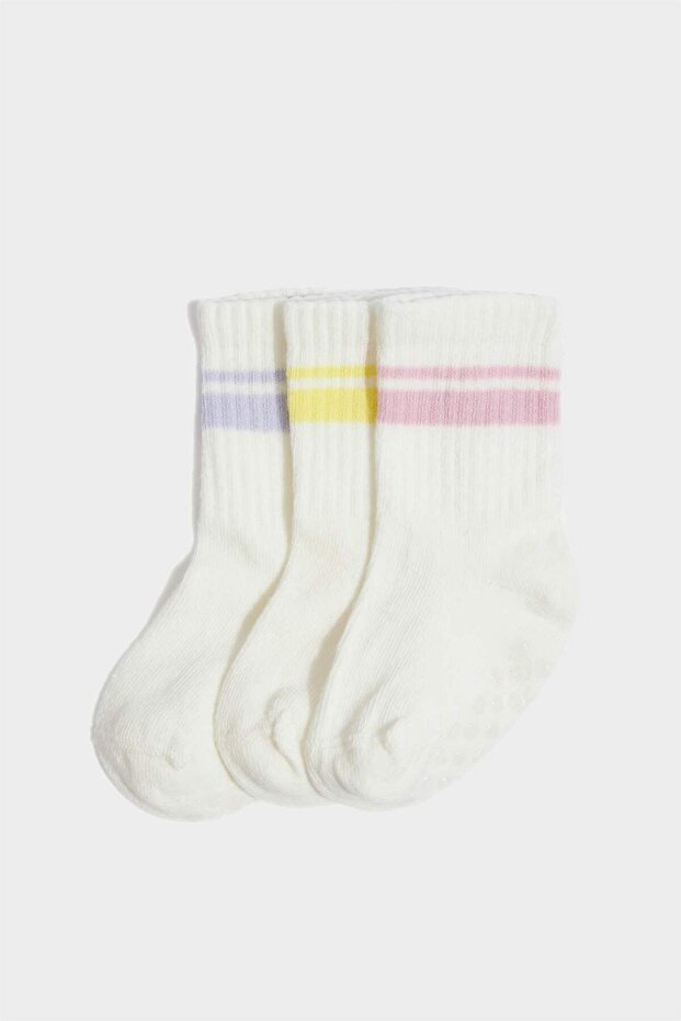 Non-Slip Underlay 3-Pack Cotton Pcs Long Socks Baby Girl F6748A5Ns