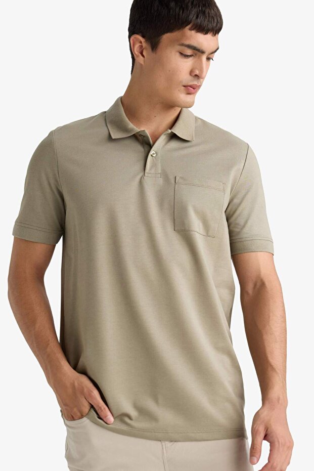 Polo Neck Pike Short Sleeve T-Shirt F9678Ax25Sm