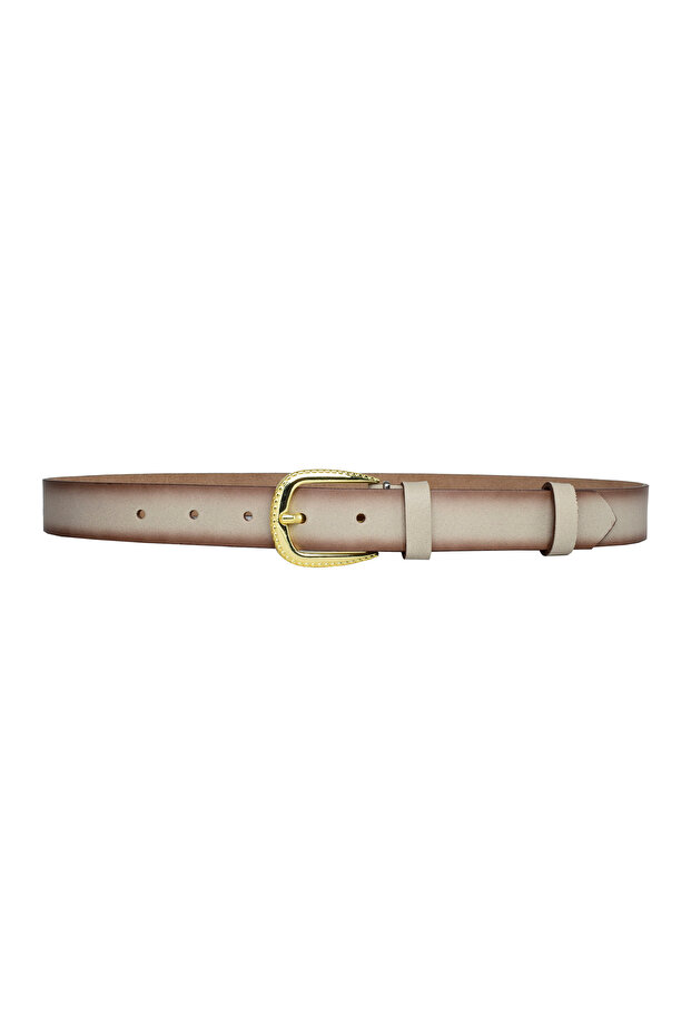 100% Genuine Leather, Gold Buckle 3 Cm Mink Women's Belt; Dress, Trouser Belt = 3cm-kdn-31