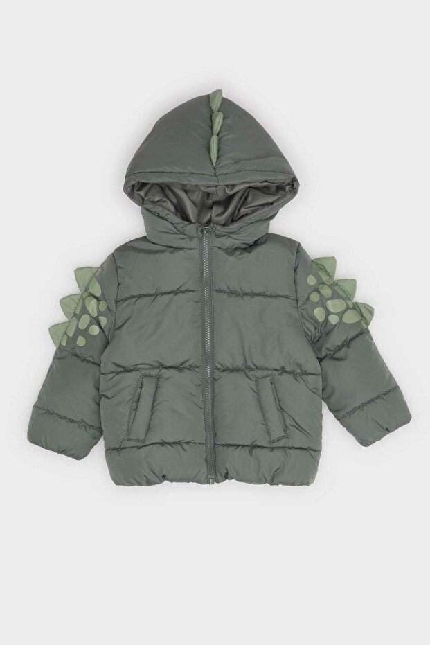 Baby Boy Hooded Zippered Coat E8214A525Au