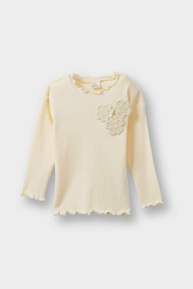 Standard Fit Floral Ribbed Camisole Long Sleeve T-Shirt Baby Girl G1372A525Au