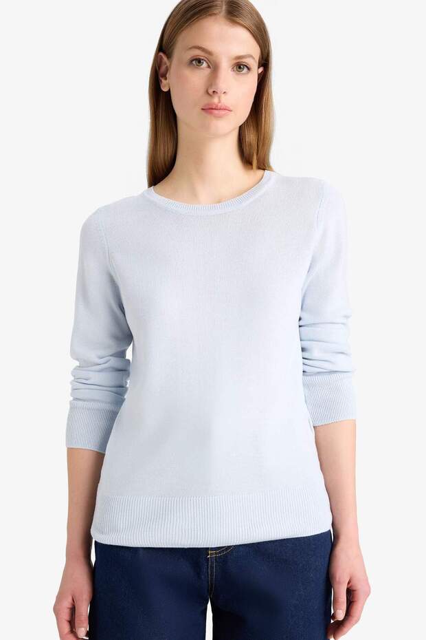 Regular Fit Crew Neck Sweater Sweater F7091Az25Wn