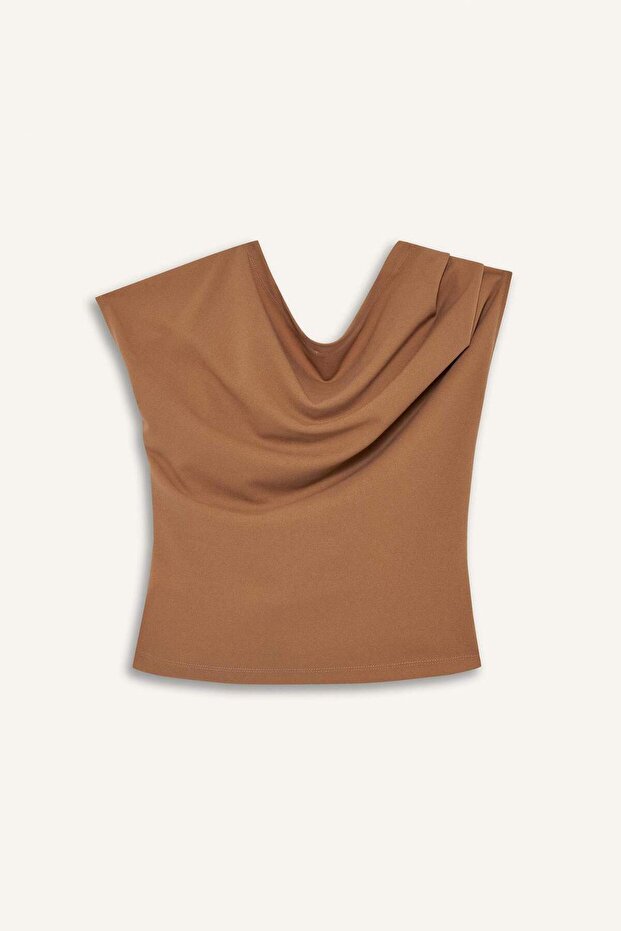 Fıtted Basıc Tek Omuzlu Bluz F8993AX25SM - 8