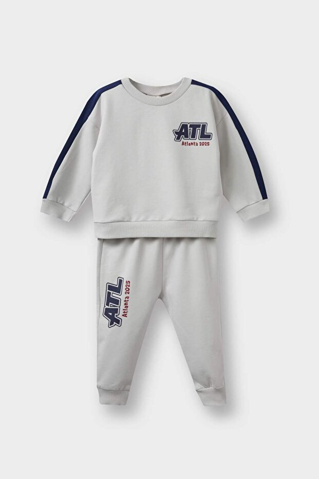 2-Piece Printed School Sweatshirt Sweatpants Set Boy Baby F3301A525AU