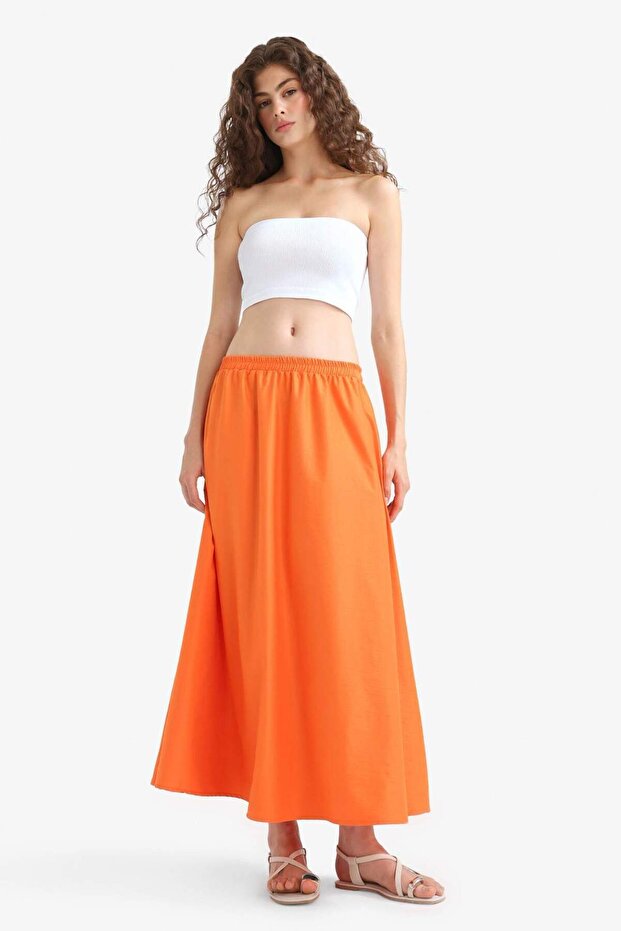 A-Line High Waist Parachute Maxi Skirt E6695Ax25Sp