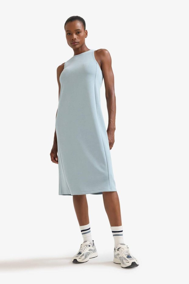 Round Neck Modal Sleeveless Midi Dress F6186Ax25Sm