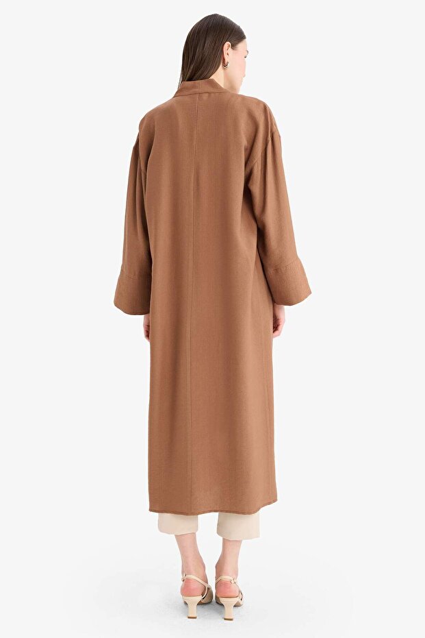 Relax Fit Basıc Midi Kimono D9929AX25SM - 6