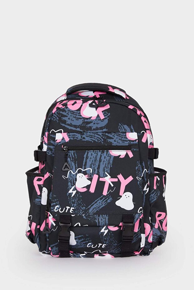 Women's Patterned Backpack F1556Axns