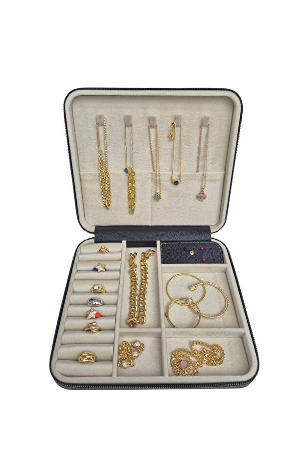 Large Size (27×24) Jewelry Organizer Jewelry Storage Box Travel Case Wooden Case