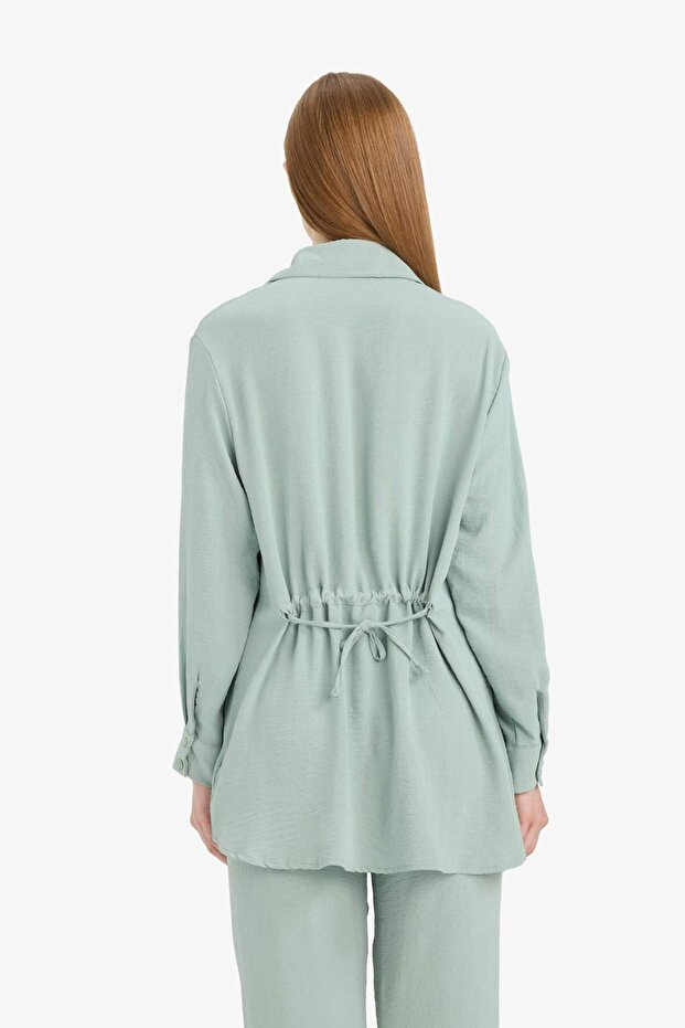 Relax Fit Basıc Gömlek Tunik D2991AX25SM - 5