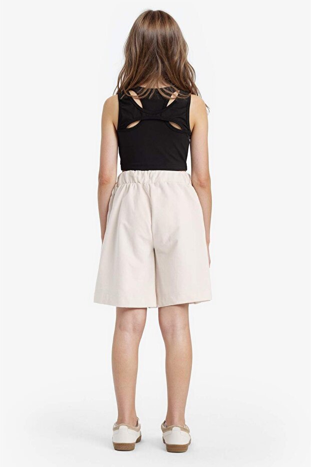 Beli Lastikli Basic Düz Şort Kız Çocuk B0847A825HS - 6