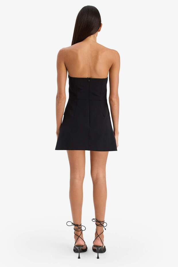 Straplez Basıc Mini Elbise F3721AX25SM - 5