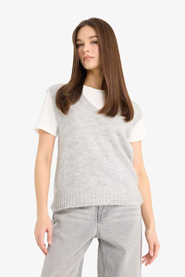 Basıc Triko Süveter F4635AX25SM - 3