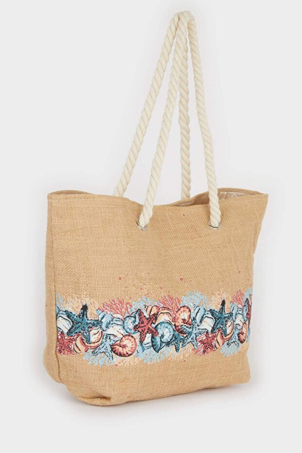 Damen-Strandtasche aus Stroh E7399AXNS - 2