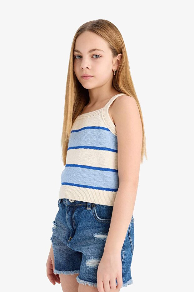 Prugasto Pletena potkošulja za devojčice E6500A825SM - 4