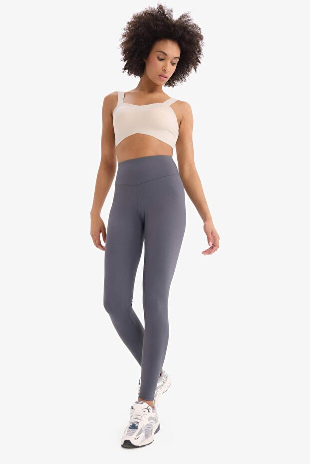 Shaping / Sculpting High Waist Stretch Fabric Basic Sports Leggings B4147Ax25Sp