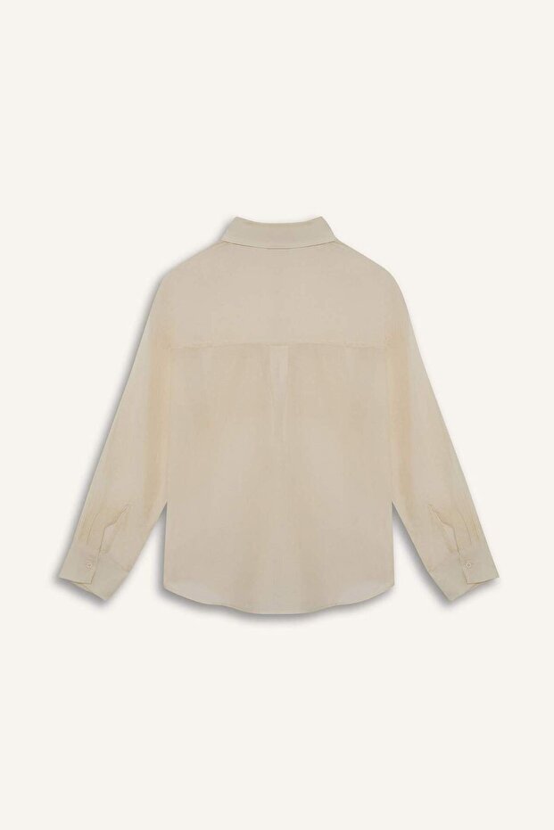 Oversıze Basıc Modal Gömlek E3866AX25SP - 8