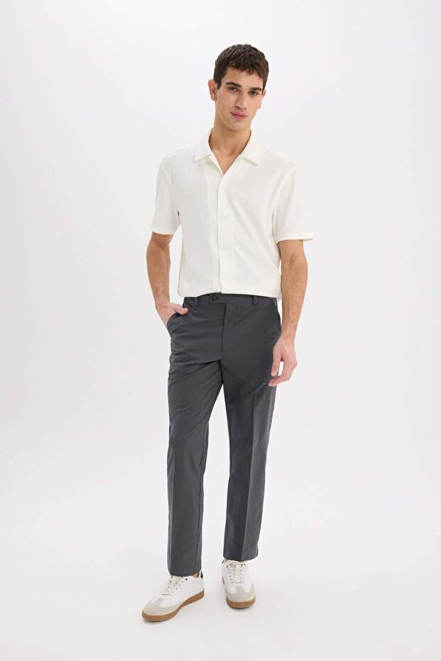 Quick-Drying Straight-Leg Jogger Pants with Pockets E4555Ax25Sm