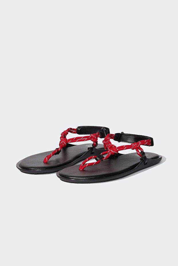 Women's Flat Sole Faux Leather Sandals D8966Ax25Sm